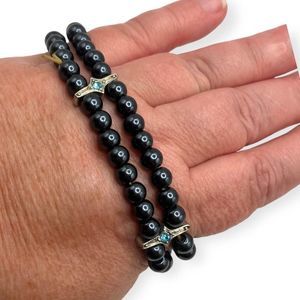 Steel Gray Homemade Beaded Bracelet!